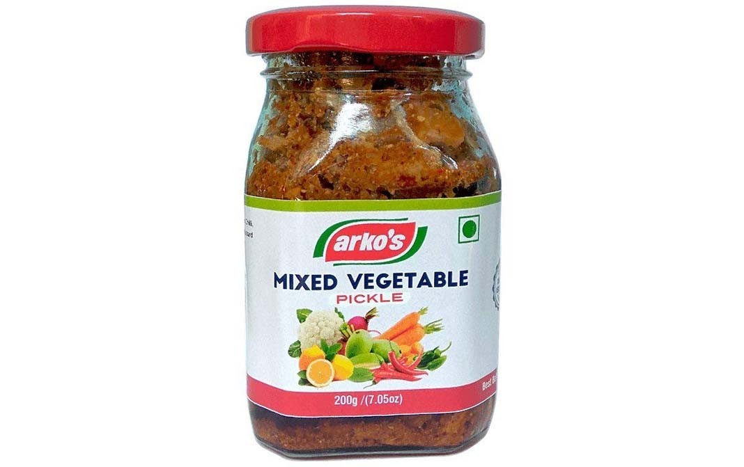 Arko's Mixed Vegetable Pickle    Glass Jar  200 grams